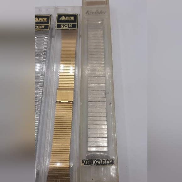 New Alpine & Kreisler Metal Watch Bands Watchmaker Repair Part Case Lot of 5 - Picture 2 of 5